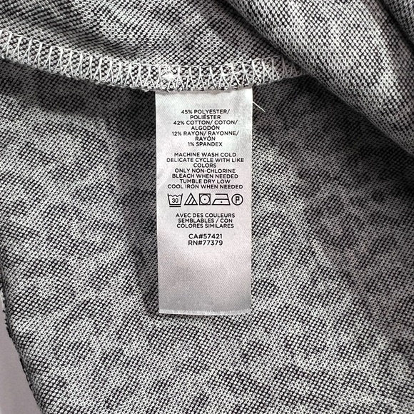 Ann Taylor Leopard Print Long Sleeve Mock Neck Top - black/white, L - Picture 5 of 11